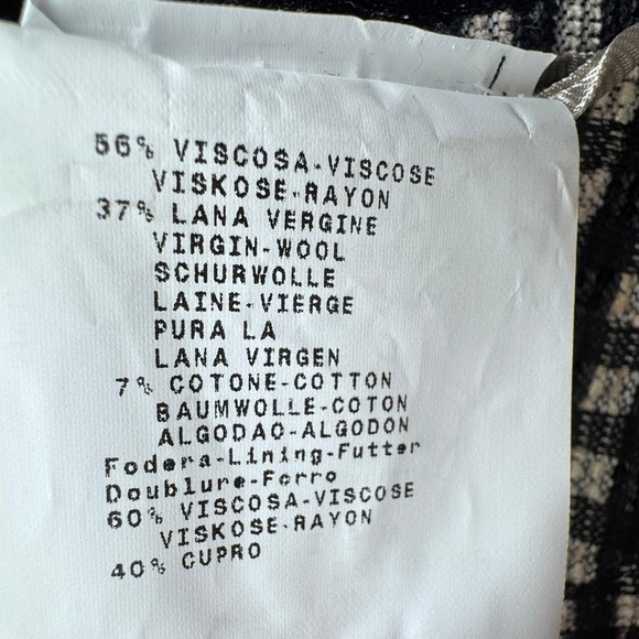 Armani Collezioni Black and White Windowpane Blazer - Picture 6 of 10